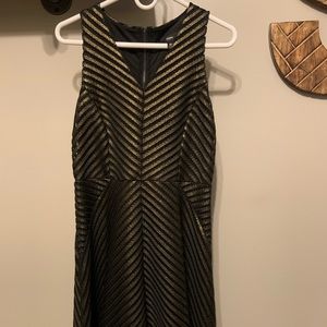 Black and gold dress